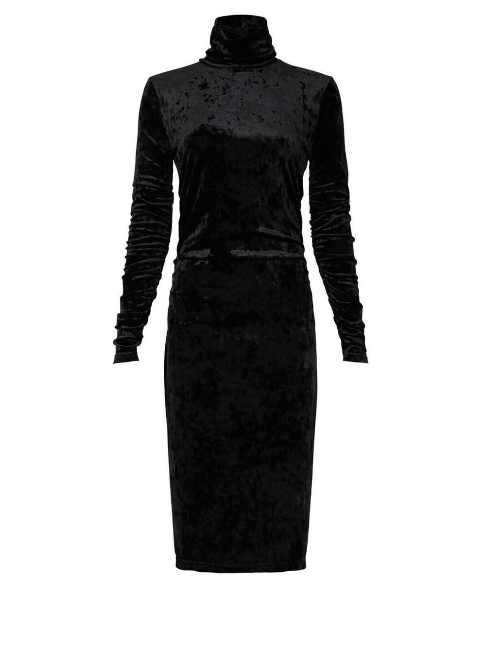 $395 Proenza Schouler White Label Velvet Jersey Turtleneck Dress Sz: XS